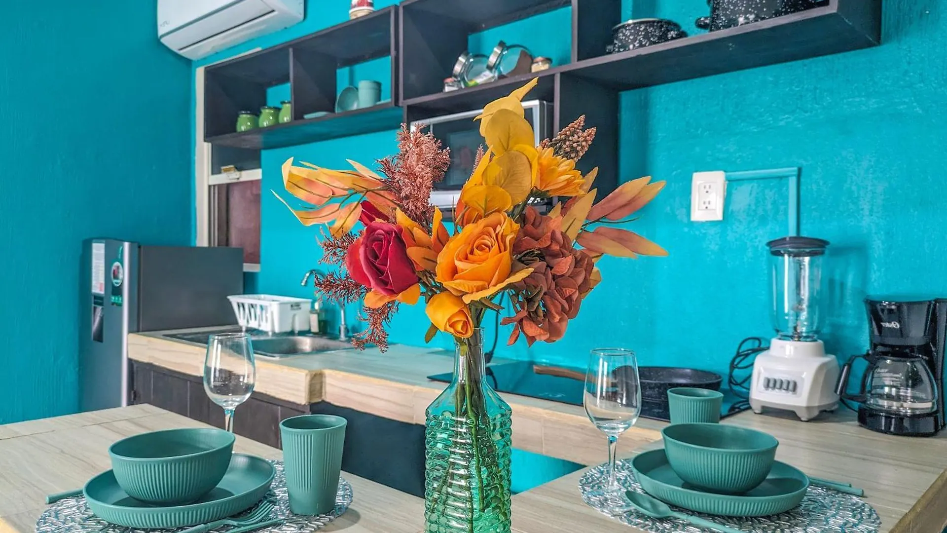 500M To Beach Cenote L Family Suite L Kitchen Bikes Ac 6A8A Playa del Carmen Appartement